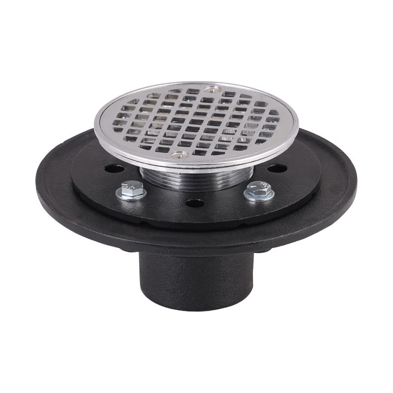 GH-6027 Drain de douche en fonte avec laiton / bronze / passoire en acier inoxydable