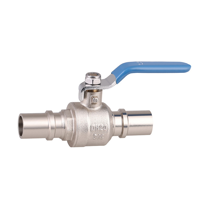 GH-1009 Valve à billes de presse en laiton nickel plaqué