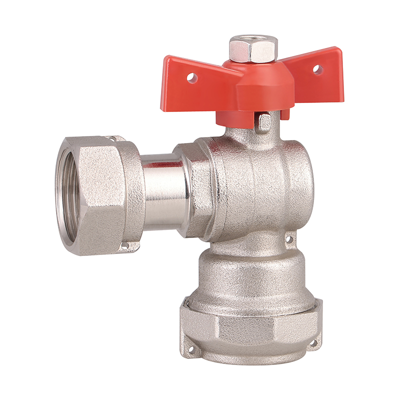 GH-1018 Nicked plaqué Valve à billes d'angle en laiton avec pivot