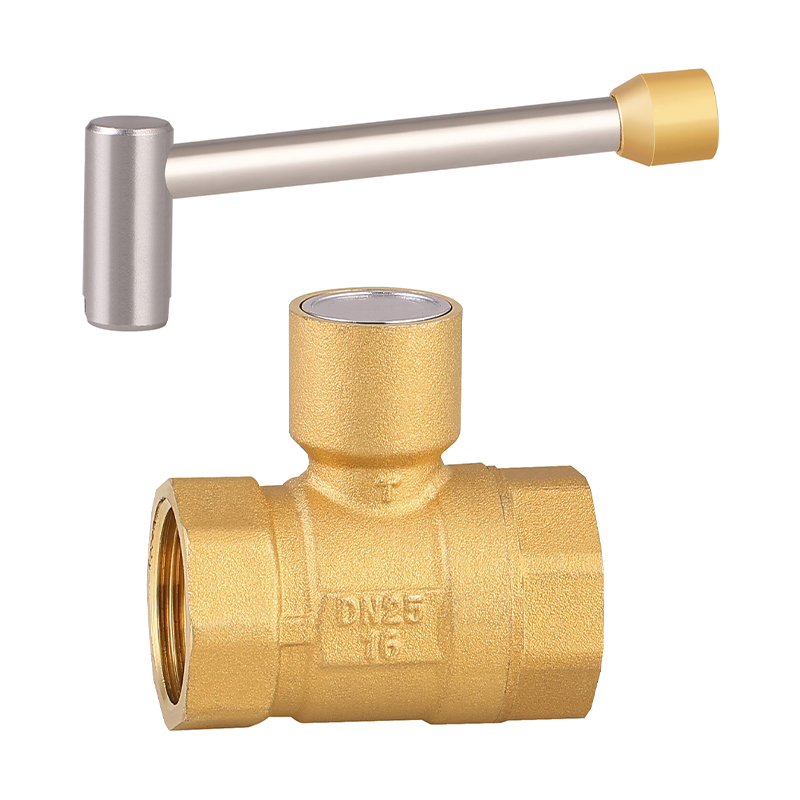 GH-1025 Valve à billes à port en laiton magnétique verrouillable
