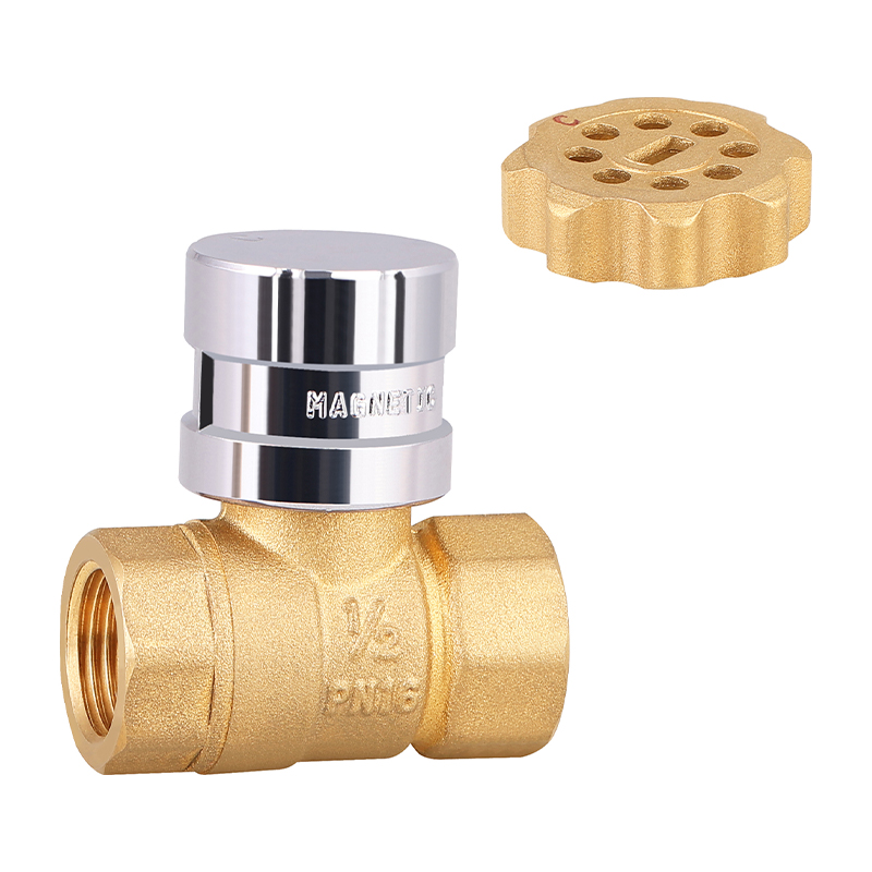 GH-1028 Vanne à billes verrouillables magnétique en laiton pour le compteur d'eau