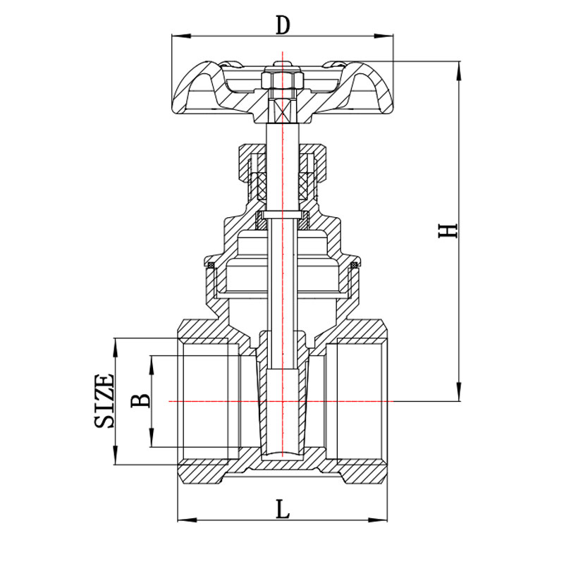 Valve d'arrêt en laiton GH-3001